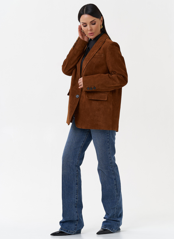 Женский замшевый жакет