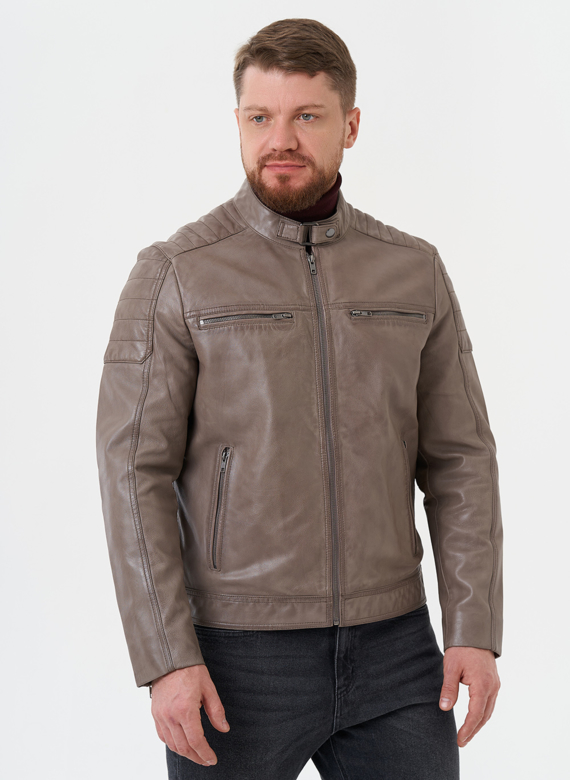 Кожаная "мото" куртка