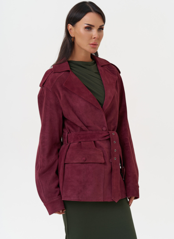 Жакет из натуральной замши с бахромой