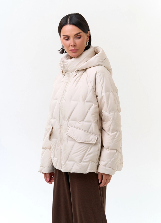 Женская куртка с капюшоном модель № 33830 универмаг малина